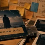 Nekfeu alpha wann, pochette disque « Monsieur Sable » sur carnet kraft