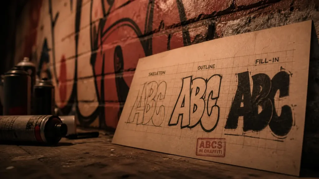 Abcs in graffiti : 26 lettres, 4 styles et une méthode pour garder un alphabet cohérent