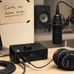 Carte son home studio USB : 2 entrées, 4 canaux, studio