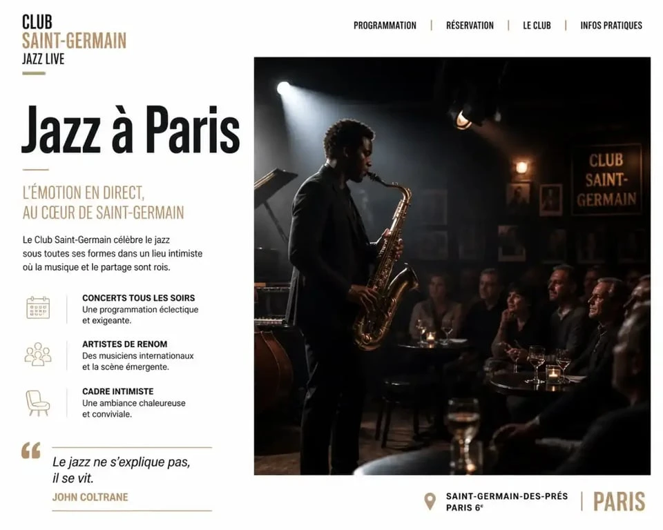 Scène ouverte de type professionnel pour musiciens confirmés à Paris.