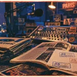 Jean Pierre Seck, studio radio 45 Scientific, vinyles et micro