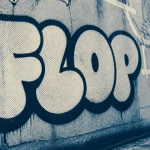 Throw up graffiti : lettres arrondies peintes sur mur de béton
