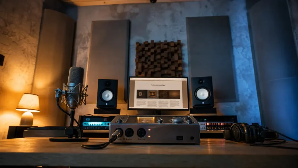 Bass traps, panneaux et diffuseurs : le traitement acoustique home studio qui fiabilise vos mixages