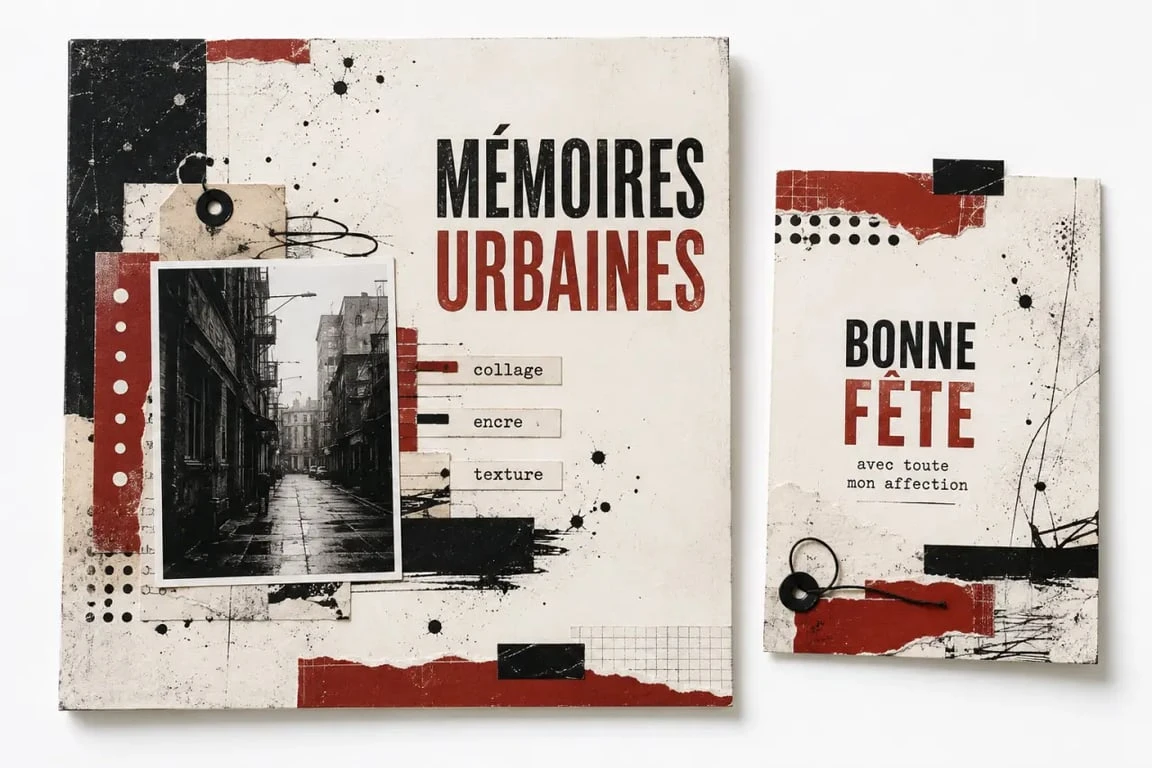 Graffiti girl : page de scrapbooking urbaine et carte créative au style graphique