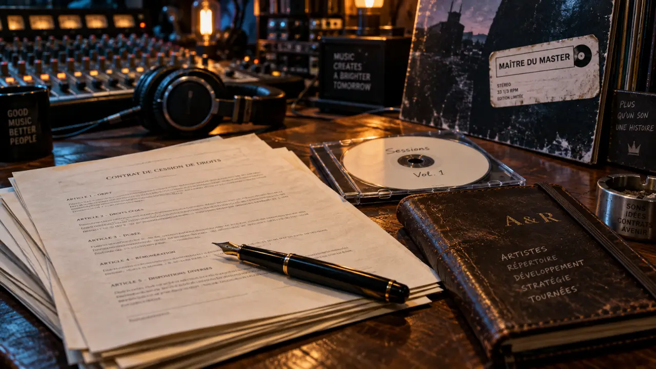 Maison de disque : documents master et promo en studio
