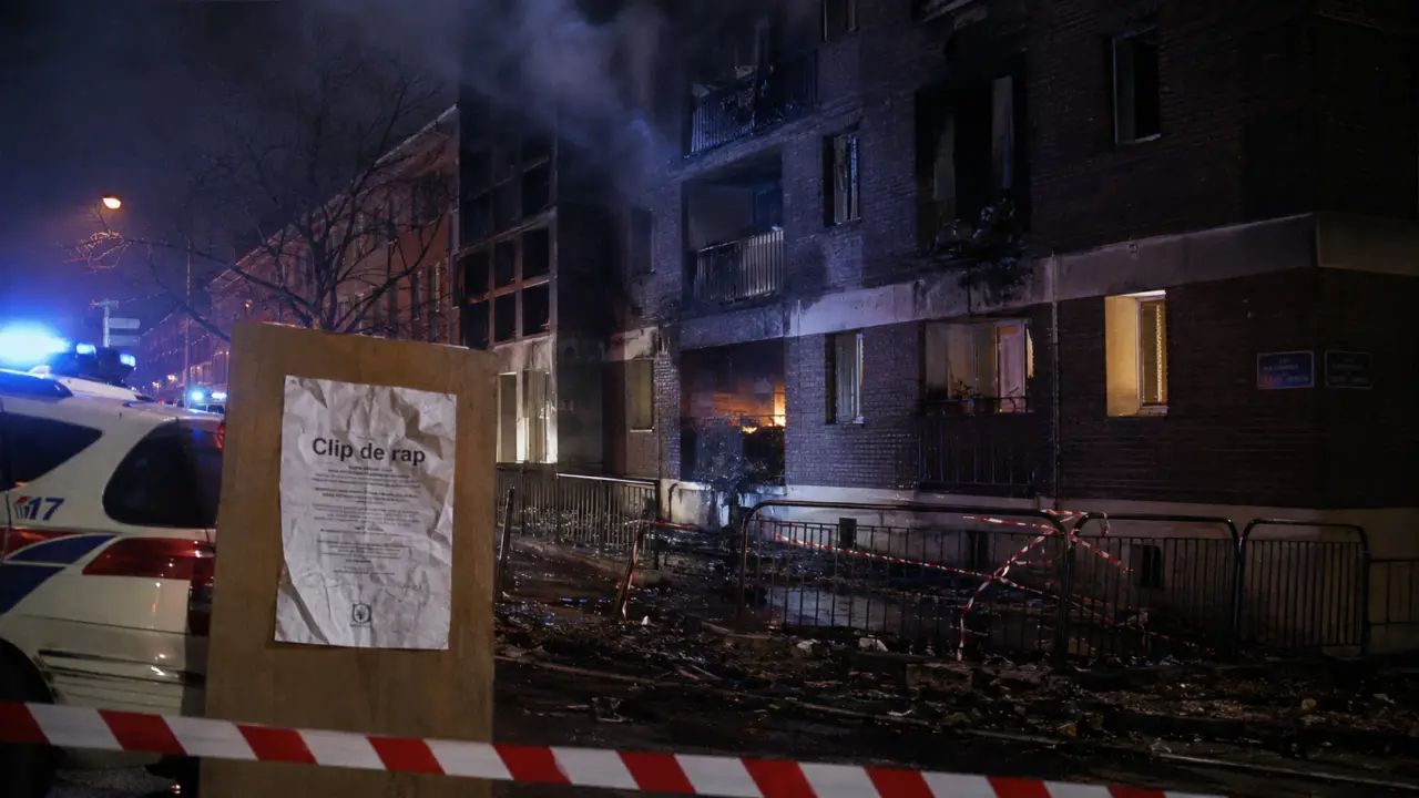 Clip de rap incendie à Rillieux-la-Pape : enquête judiciaire et gyrophares