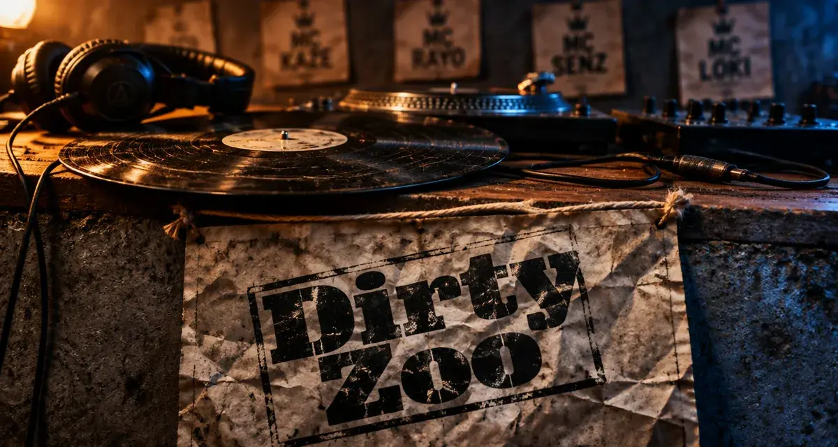 Dirty zoo affiche DJ MC et platines